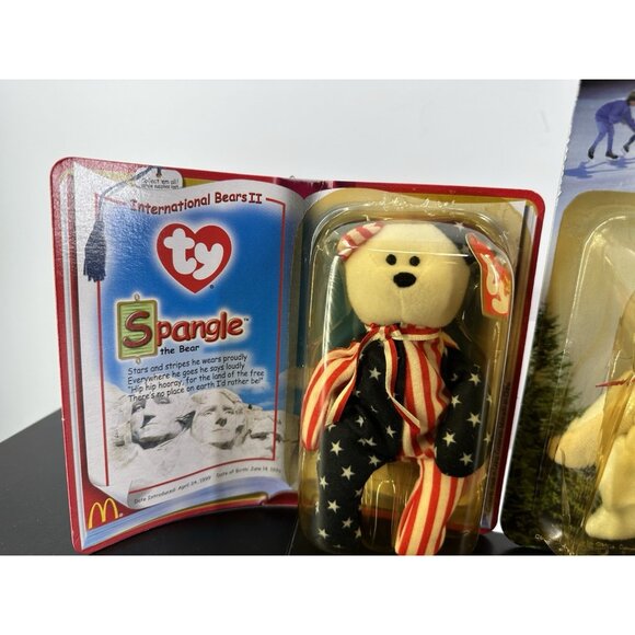 TY Teenie BEANIE "Spangle The BEAR, Liberty The Bear & Spangle The Bear (AB) - Picture 4 of 5